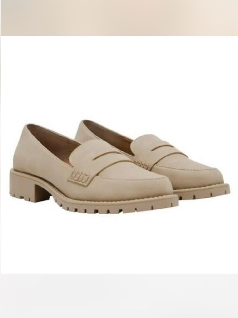 Dolce Vita Elias Flats Dune Suede Size 10 Chunky Beige